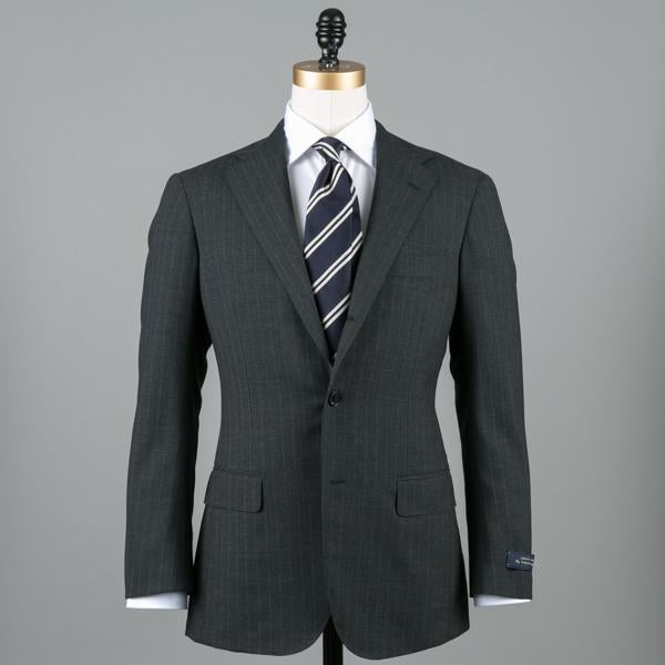 Ring Jacket CALM TWIST Wool Suit Grey Stripe – Newman's Menswear