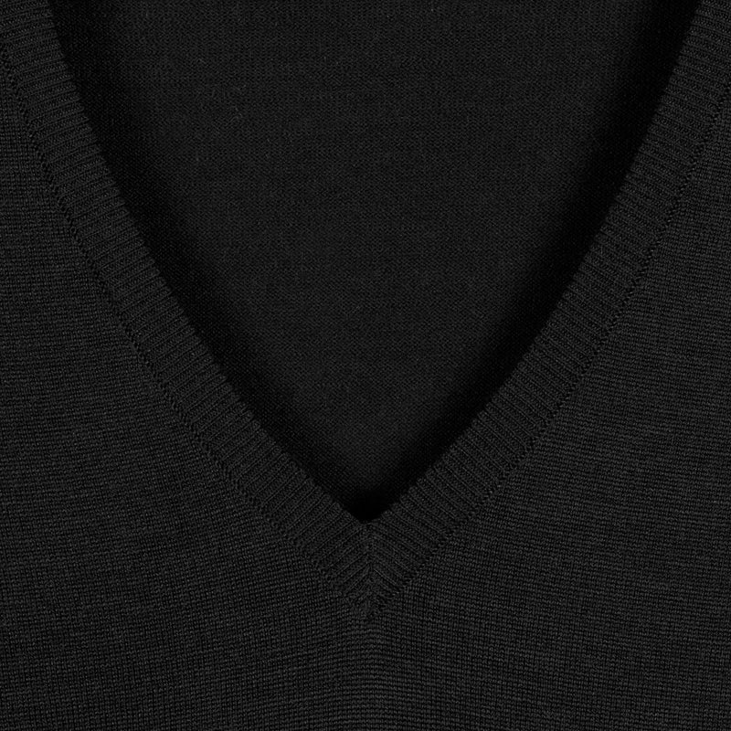 John Smedley Bobby V neck sweater Black