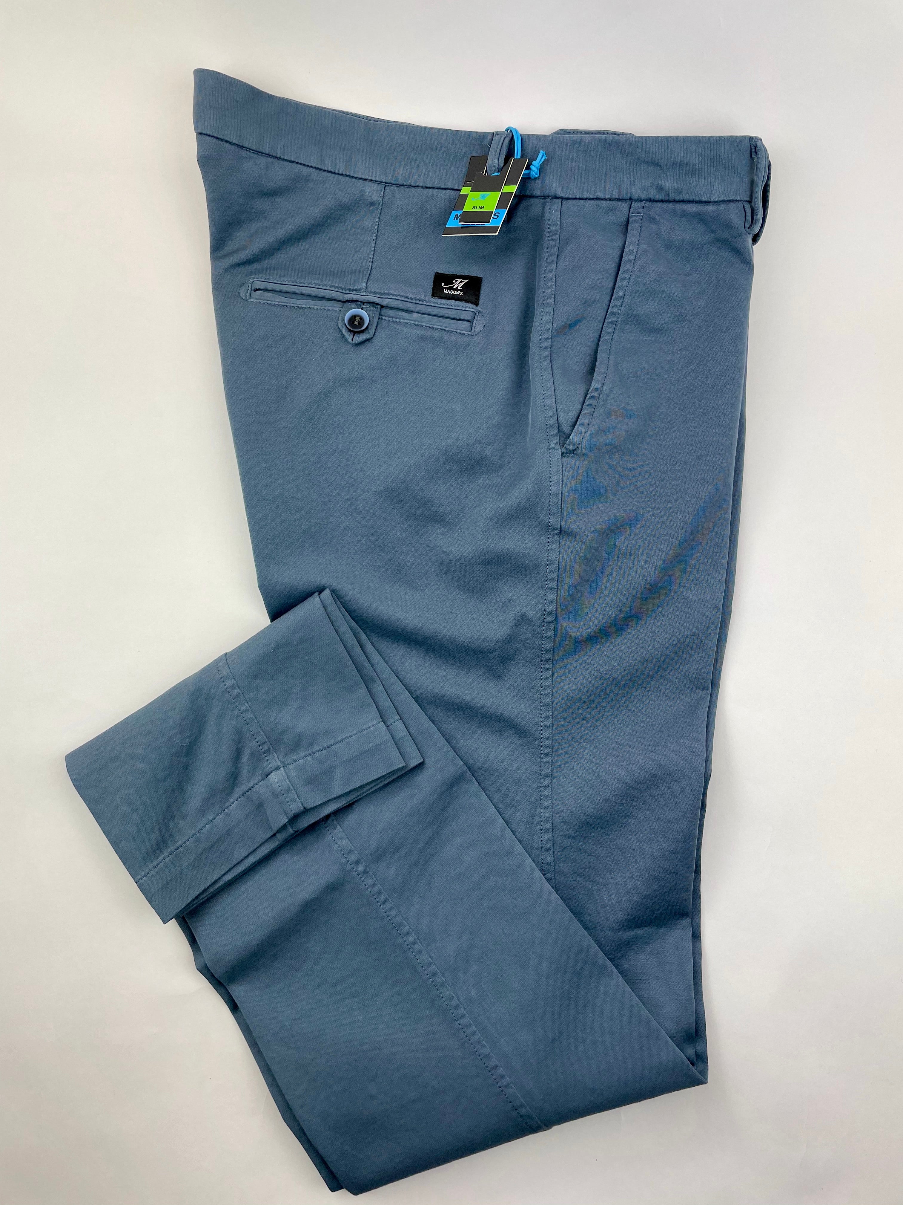 Mason's Torino Jersey Fabric Chino Shark Blue – Newman's Menswear