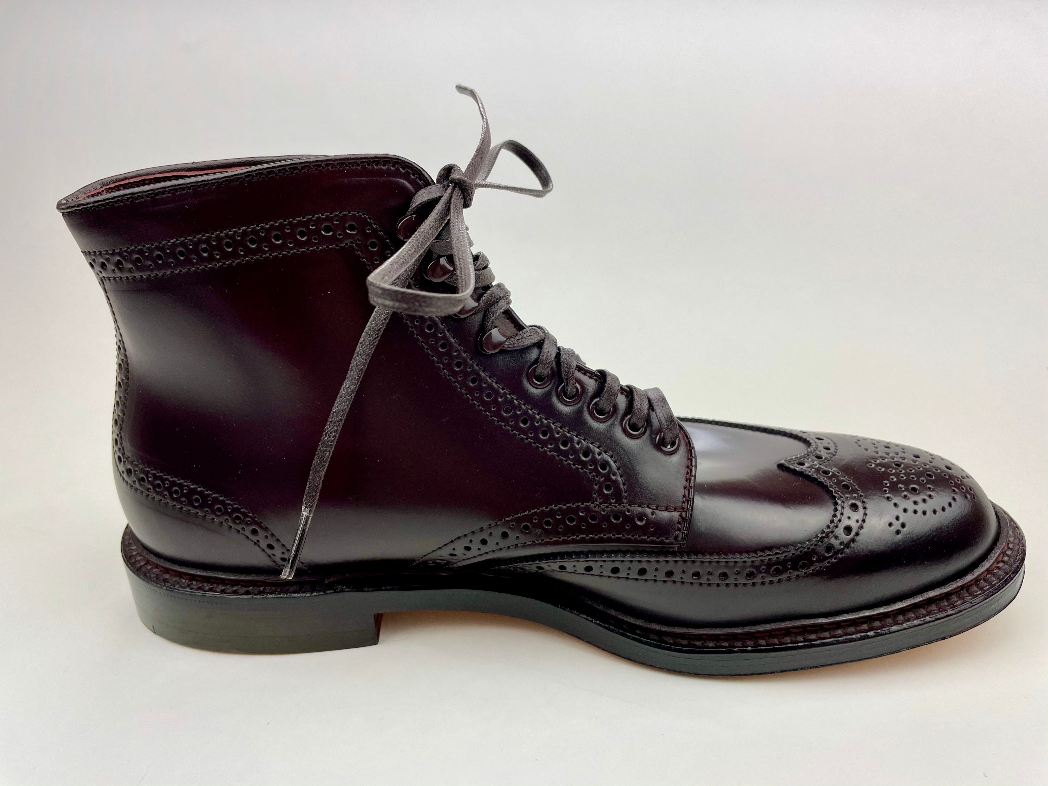 Alden cordovan hot sale wingtip boots