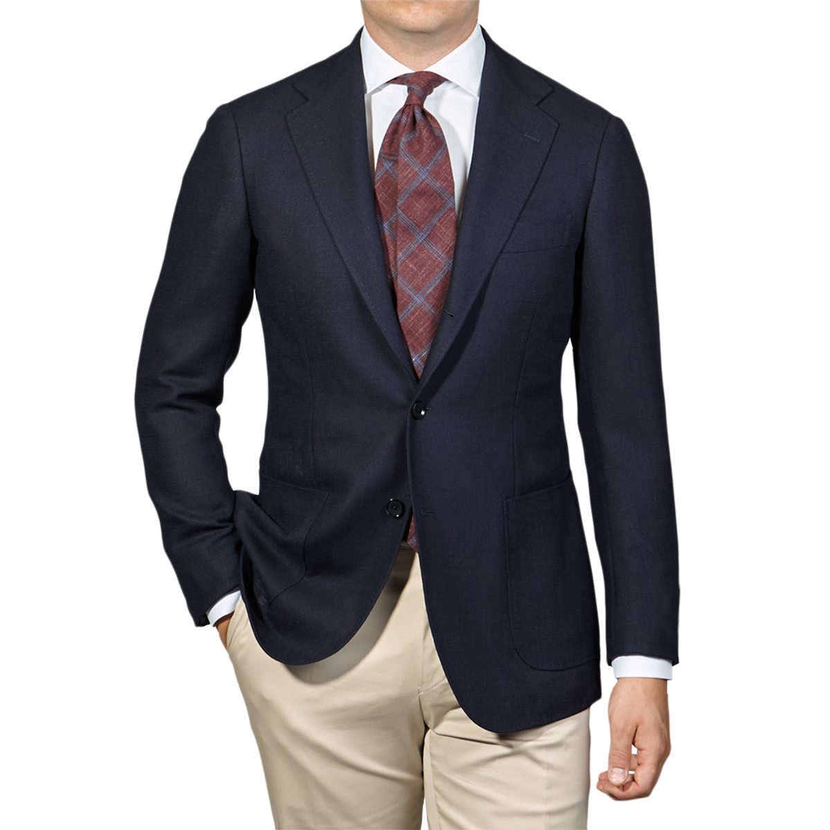 Ring Jacket Navy Check Balloon Fabric Blazer – Newman's Menswear