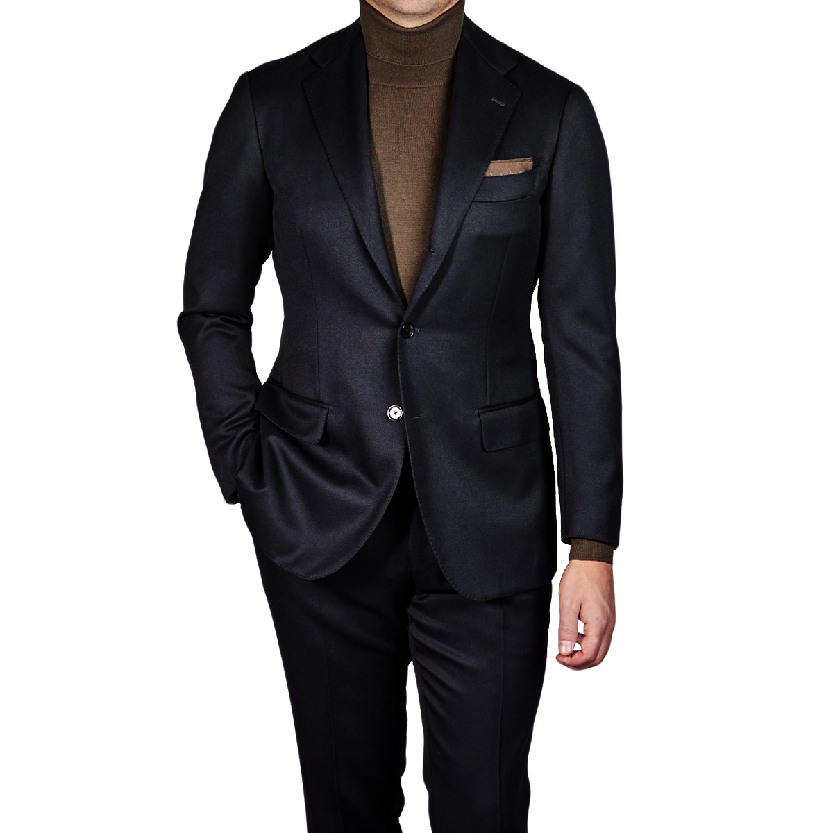 Ring Jacket Navy Calm Twist Cavalry Twill Suit – Newman's