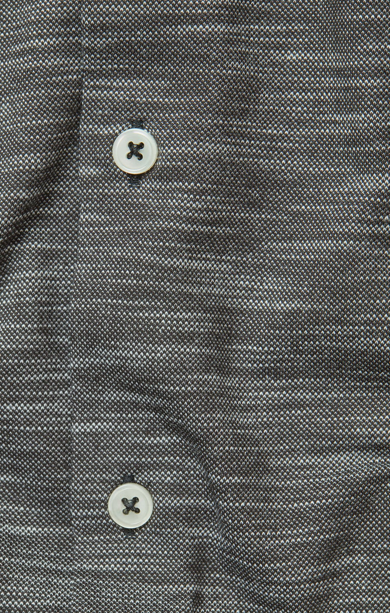Stone Rose Grey Slub Weave Long Sleeve Shirt
