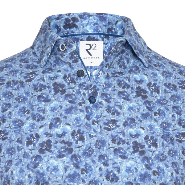 R2 Amsterdam Navy Floral Polo