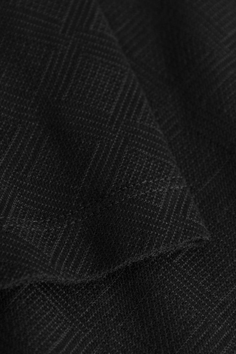 Strellson Fadu Self Diamond Pattern Black Polo