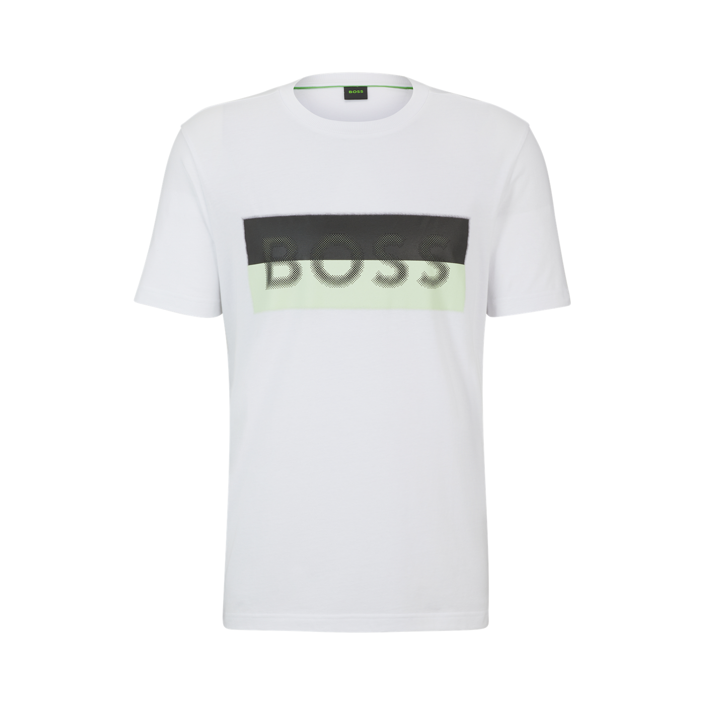 Tシャツ・カットソー BOSS Men T-shirt White 50520298 100 BOSS - Regular-fit T-shirt in cotton with monogram print - White