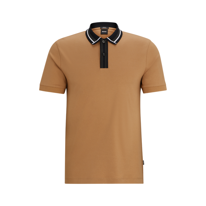 Hugo Boss Phillipson Tan Slim Fit Polo