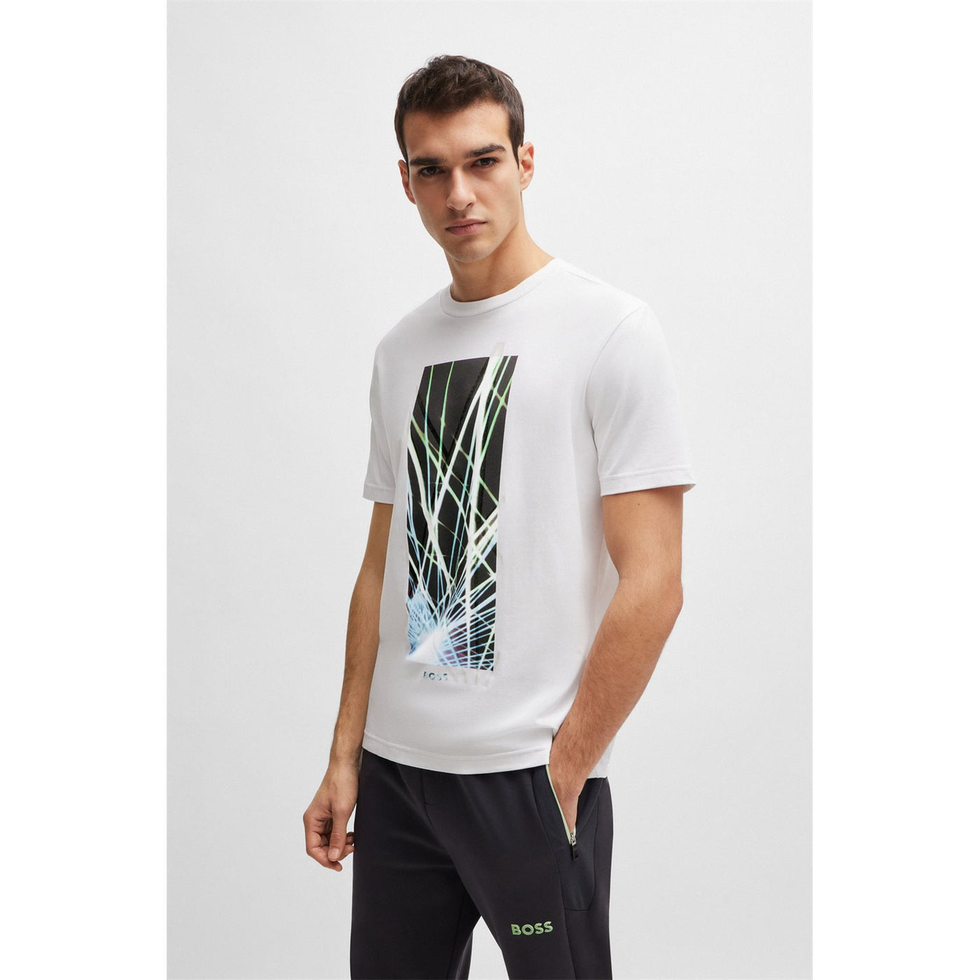 Hugo Boss Green Tee 6 White T Shirt Newman s Menswear