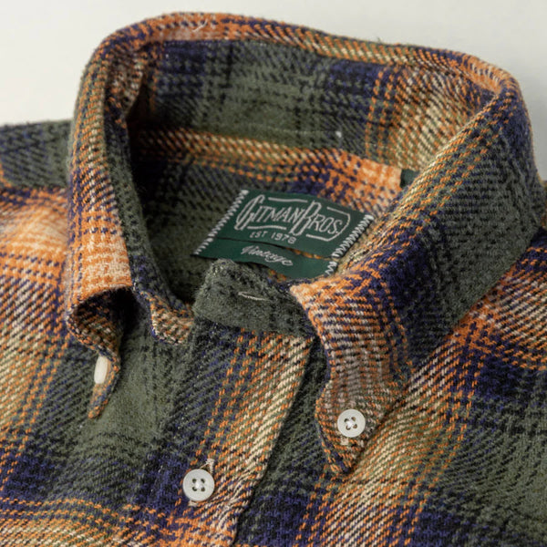 Gitman Vintage Olive Recycled Plaid Shirt