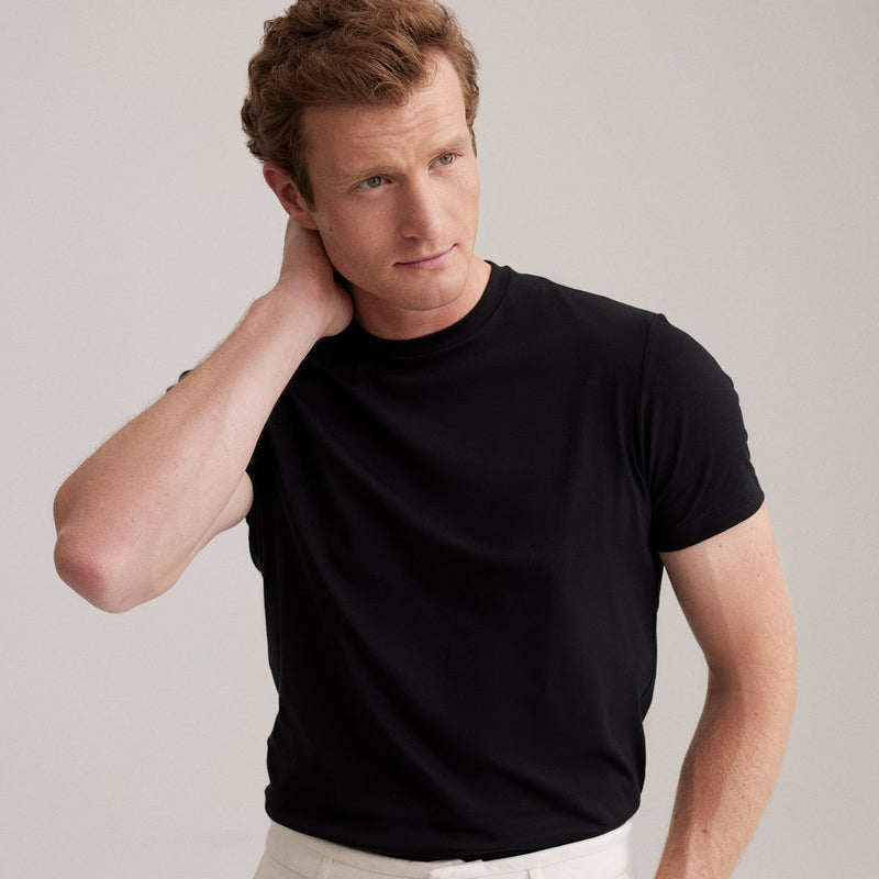 Emanuel Berg 4 Way Stretch Black T-Shirt