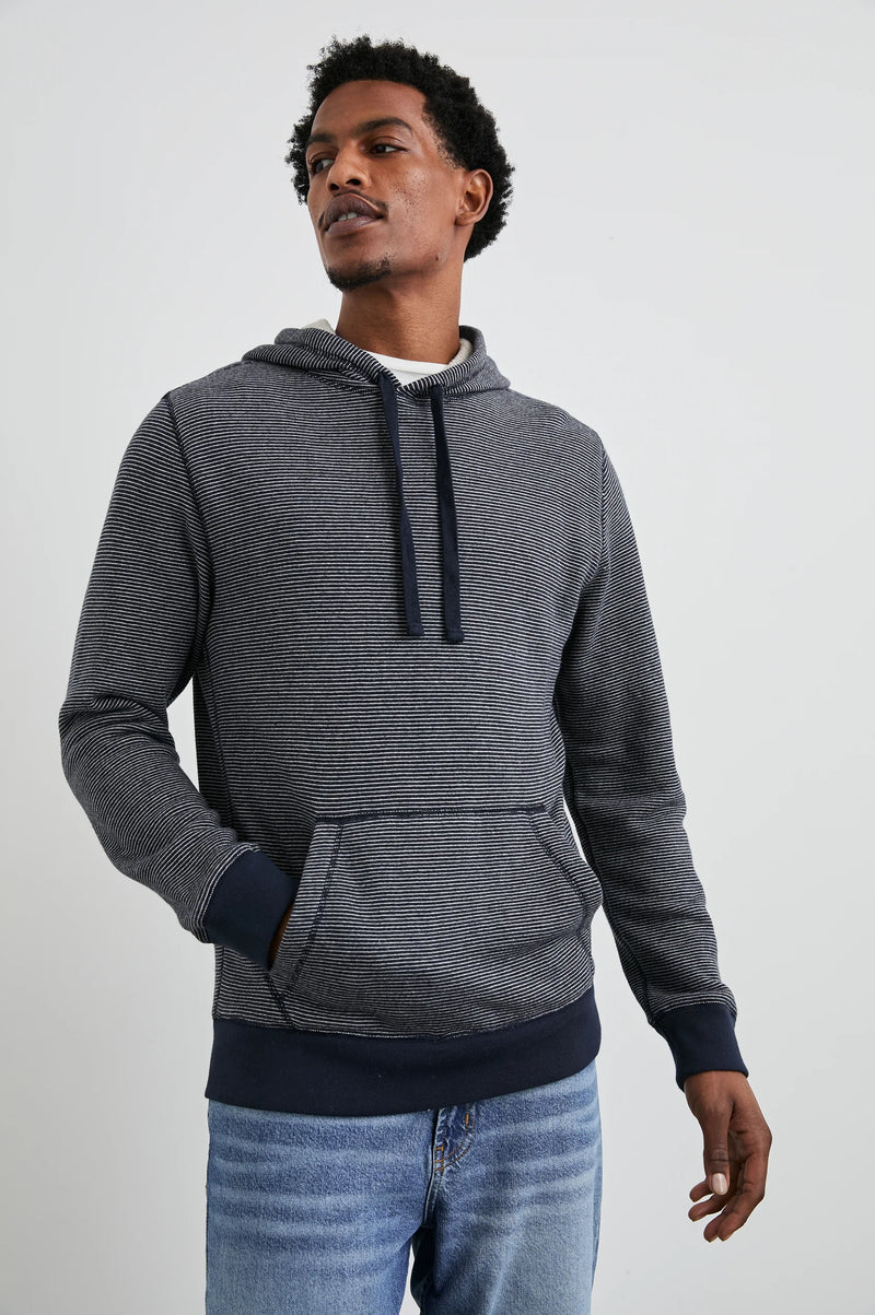 Rails Calvin Navy Cream Stripe Hoodie