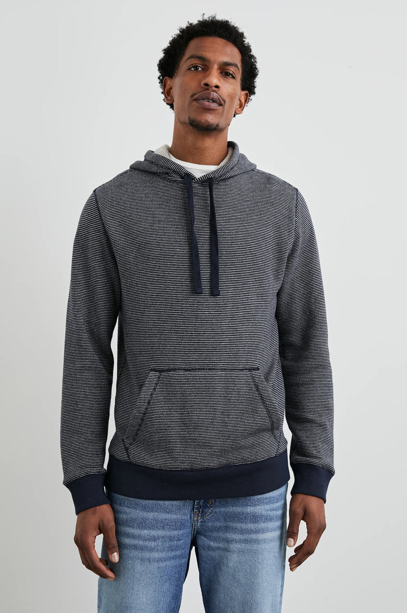 Rails Calvin Navy Cream Stripe Hoodie