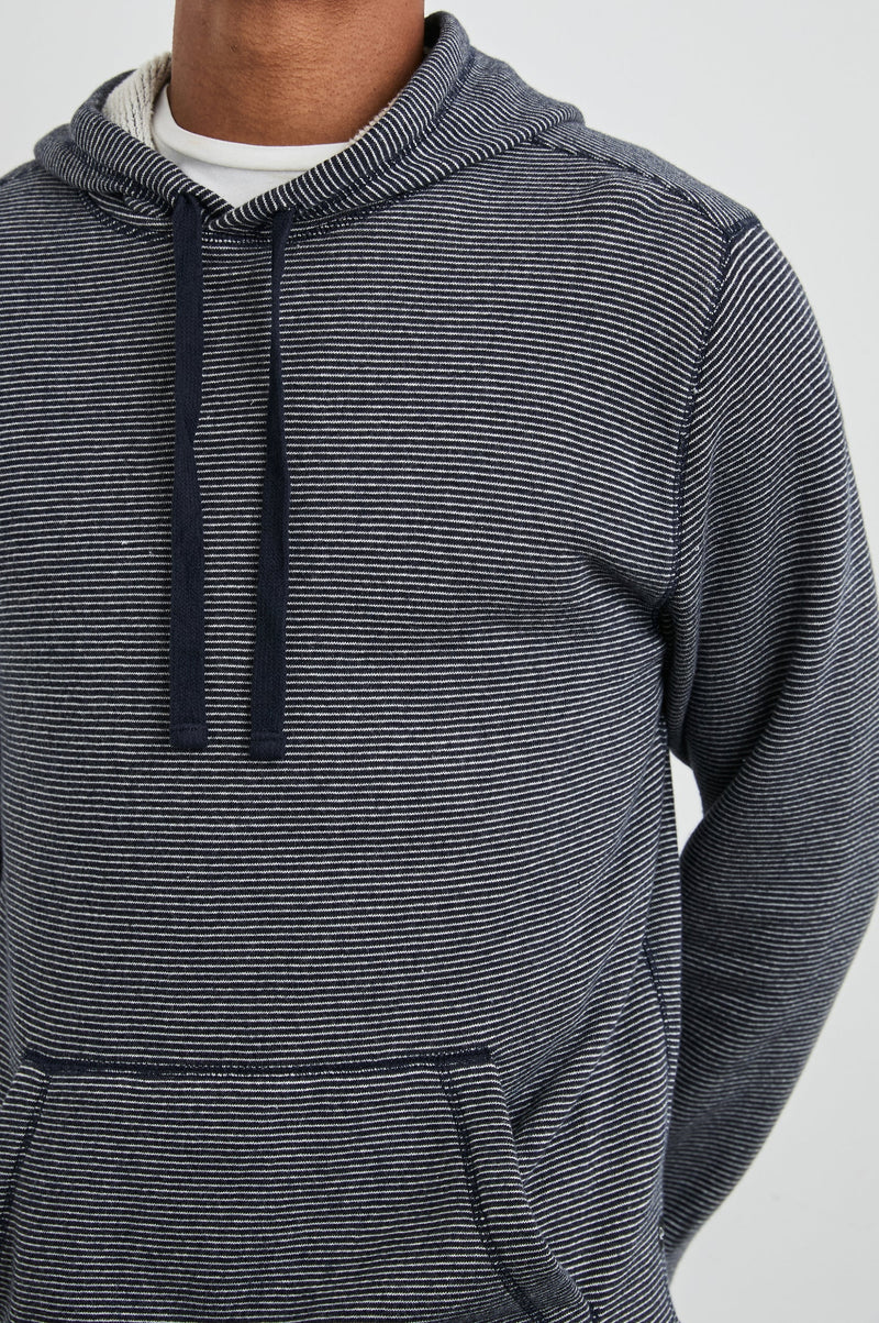 Rails Calvin Navy Cream Stripe Hoodie