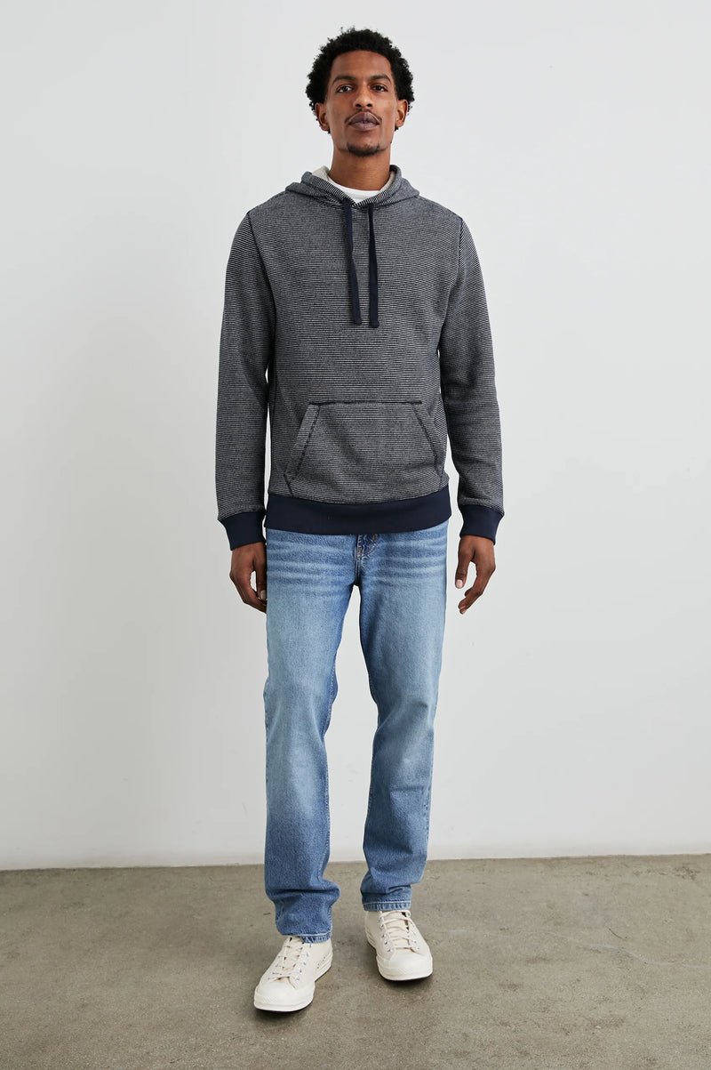 Rails Calvin Navy Cream Stripe Hoodie