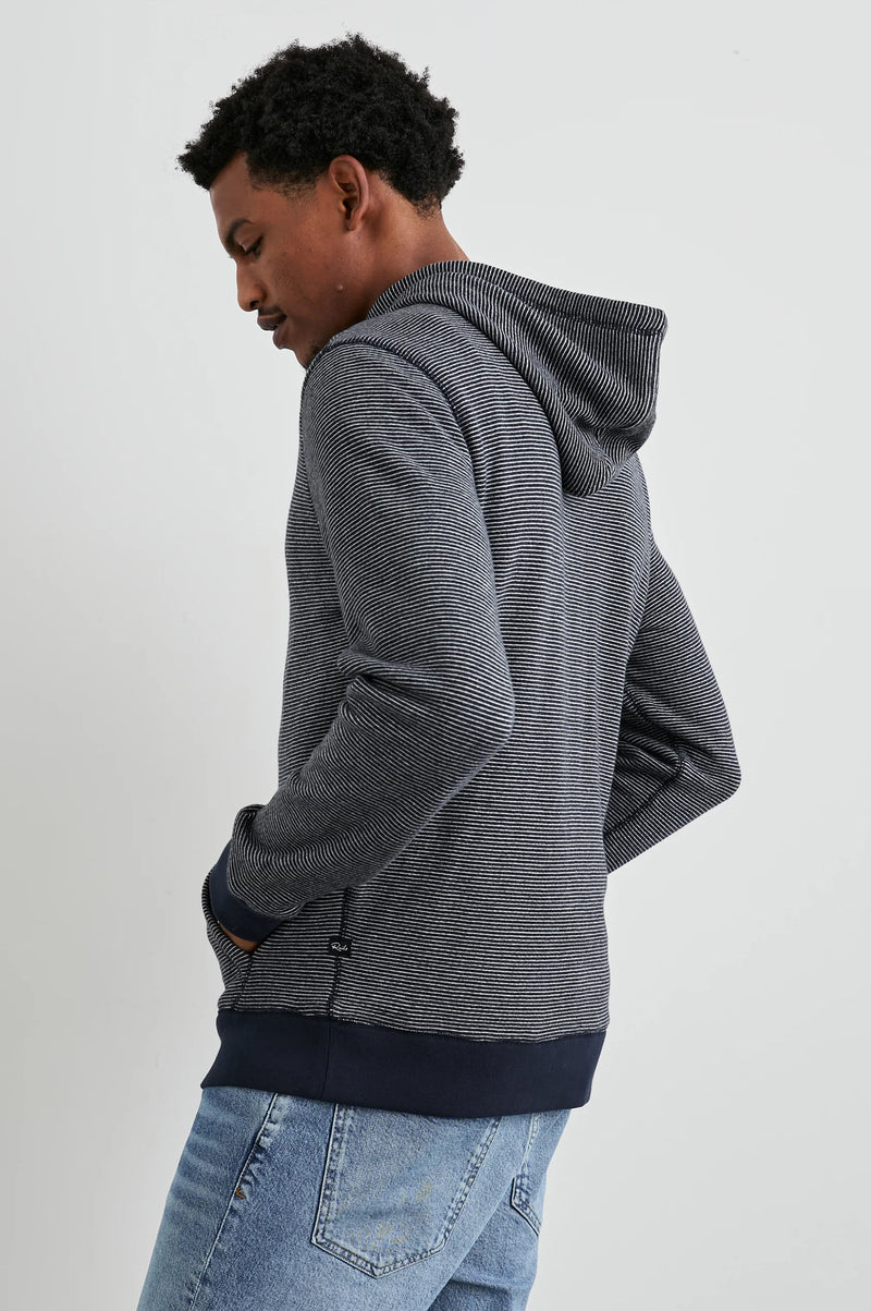 Rails Calvin Navy Cream Stripe Hoodie