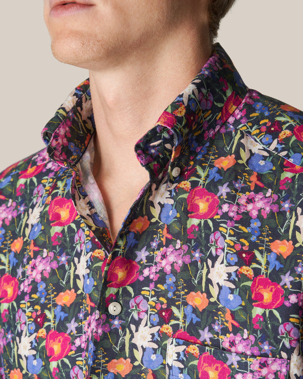 Eton Slim Fit Multi Floral Print Shirt