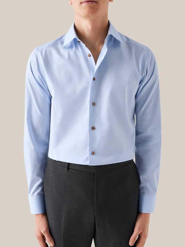 Eton Contemporary Fit Light Blue Paisley Accent Shirt