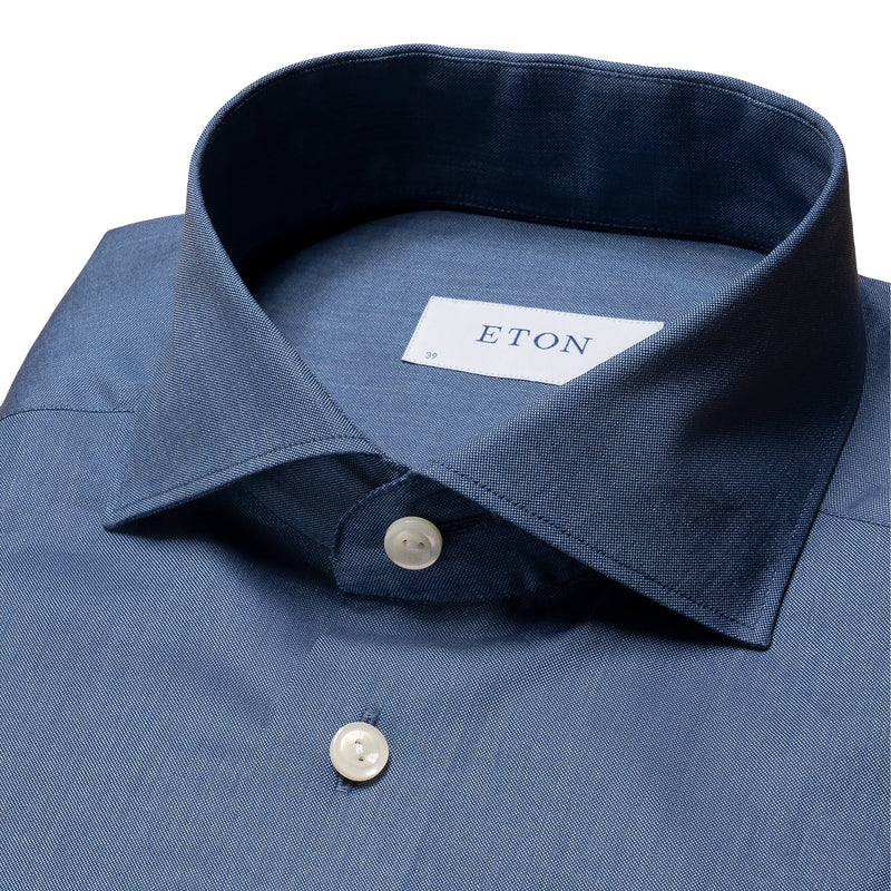 Eton Contemporary Fit Dark Blue Oxford Shirt