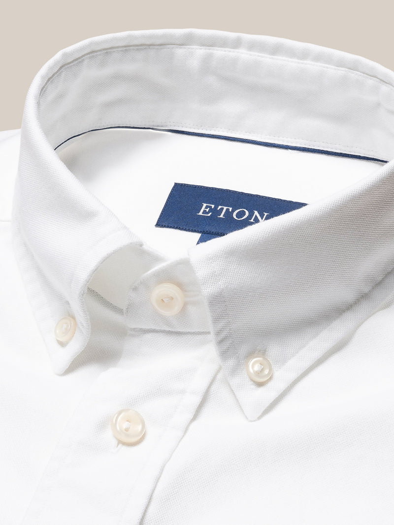 Eton Contemporary Fit White Oxford Button Down Shirt