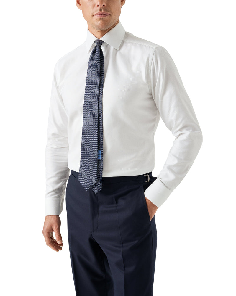 Eton Slim Fit White Solid King Oxford Shirt