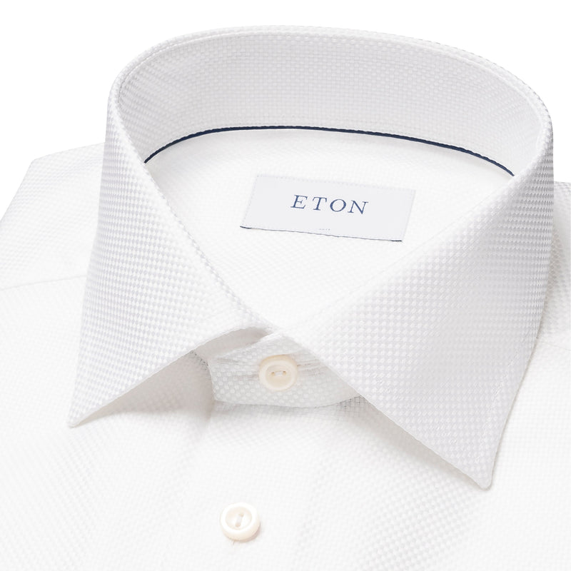 Eton Contemporary Fit White Solid King Oxford Shirt