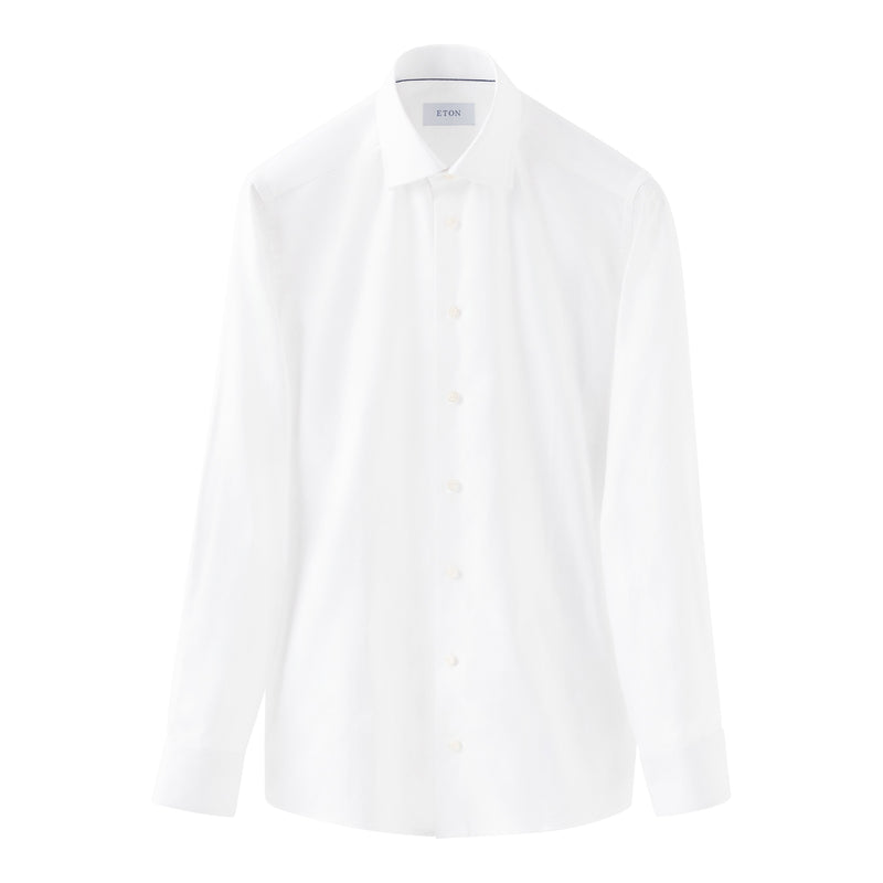 Eton Contemporary Fit White Solid King Oxford Shirt