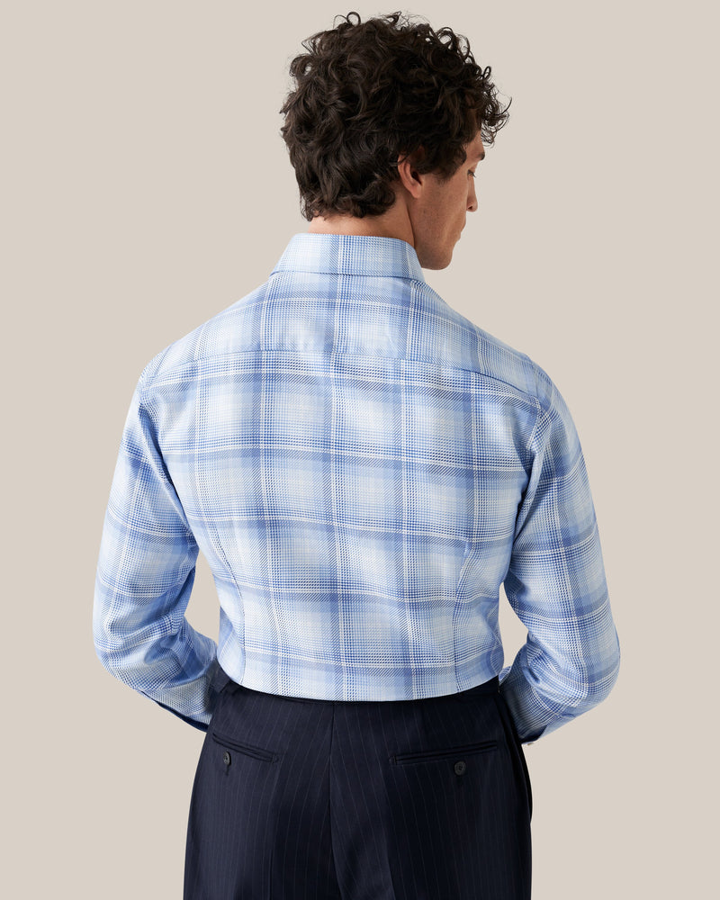 Eton Contemporary Fit Blue Bold Check Shirt