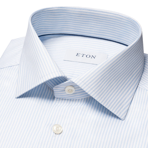 Eton Slim Fit Light Blue Bengal Stripe Shirt