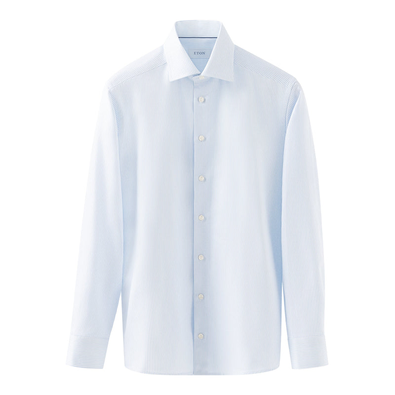 Eton Contemporary Fit Light Blue Bengal Stripe Shirt