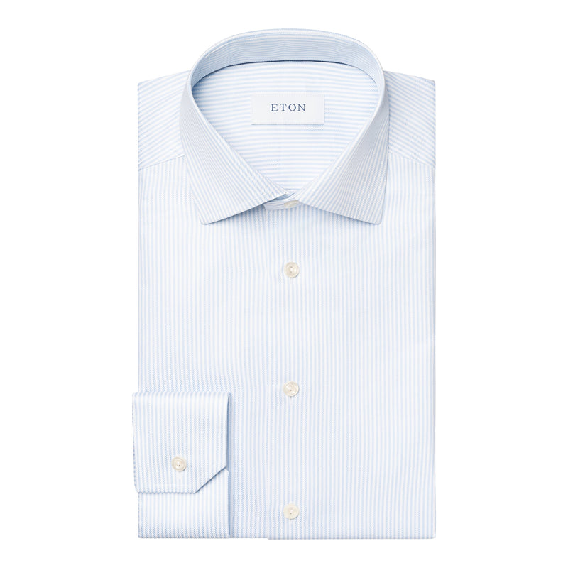 Eton Slim Fit Light Blue Bengal Stripe Shirt