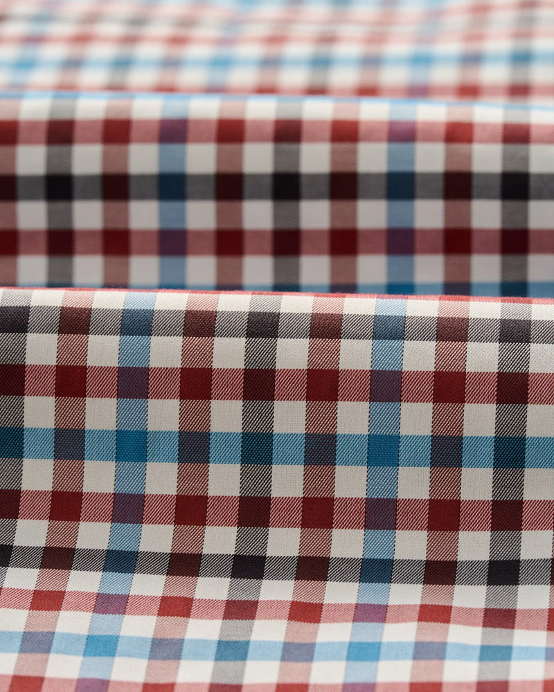 Johnnie O Hartwick Long Sleeve Check Malibu Red
