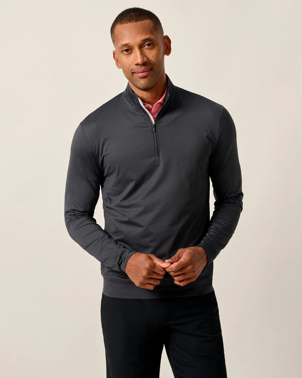 Johnnie O Jamie 1/4 Zip Performance Sweater Black Seal