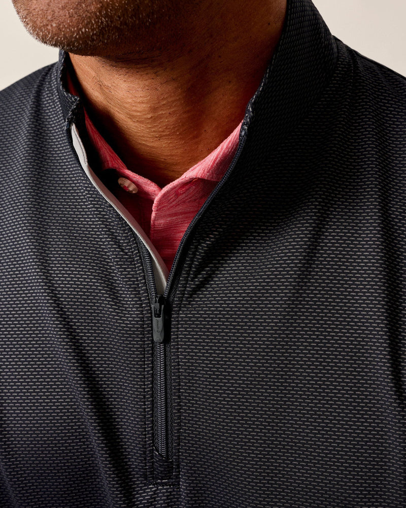 Johnnie O Jamie 1/4 Zip Performance Sweater Black Seal