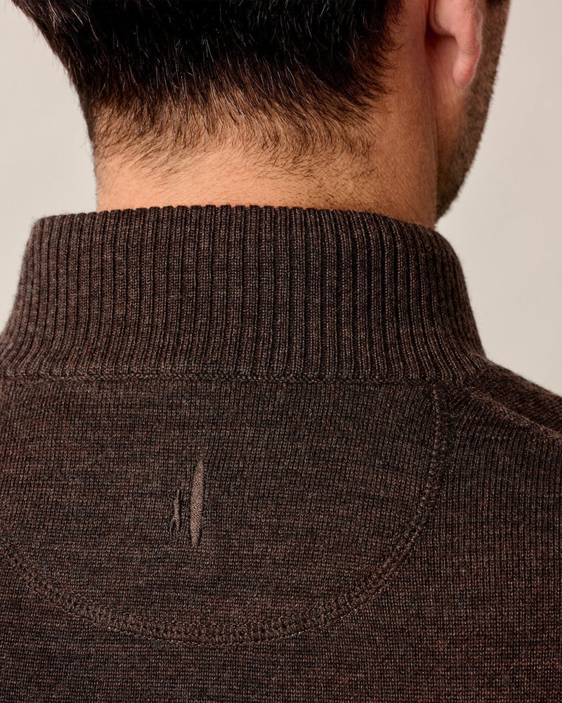 Johnnie O Raynor 1/4 Zip Sweater Cocoa