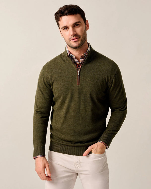 Johnnie O Raynor 1/4 Zip Sweater Forged