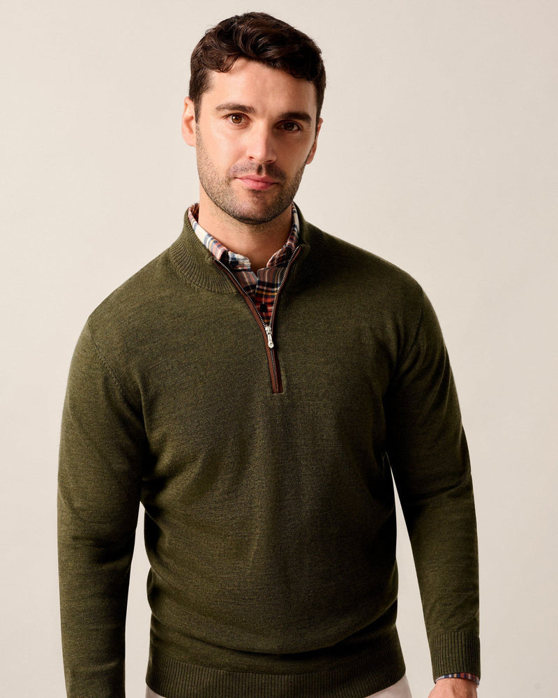 Johnnie O Raynor 1/4 Zip Sweater Forged