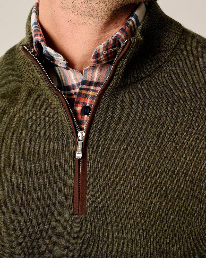 Johnnie O Raynor 1/4 Zip Sweater Forged