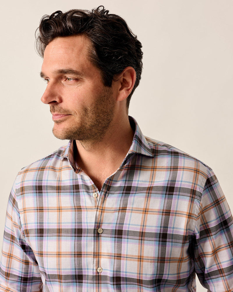 Johnnie O Top Shelf Rilling Light Grey Check Shirt