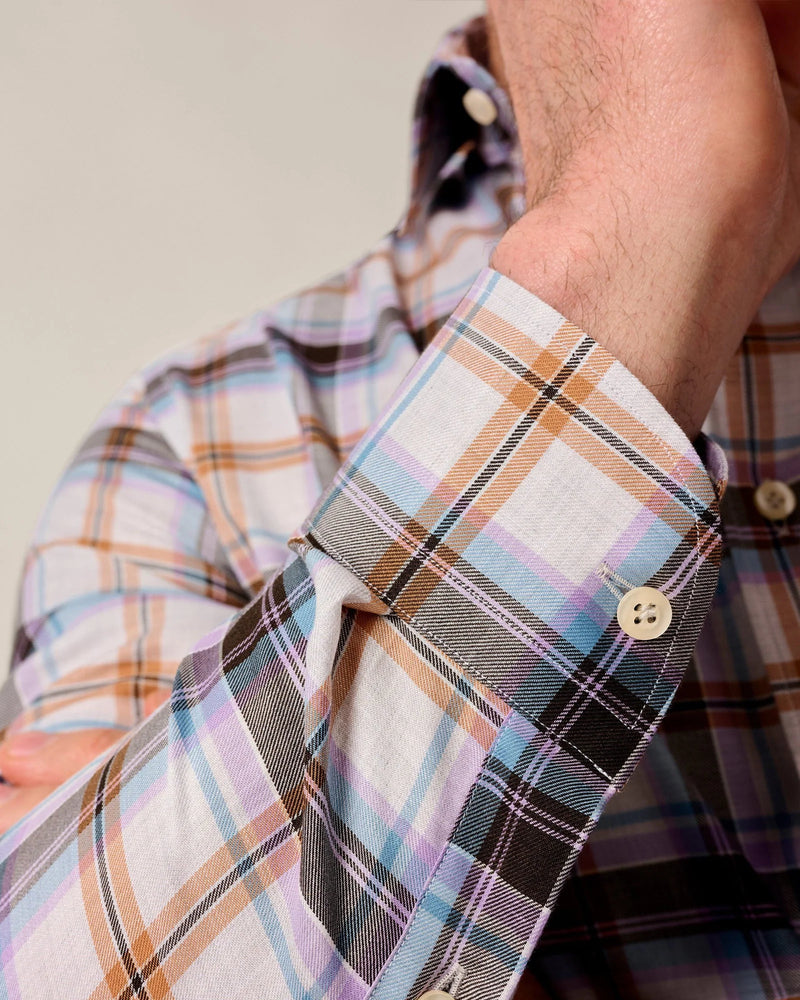 Johnnie O Top Shelf Rilling Light Grey Check Shirt