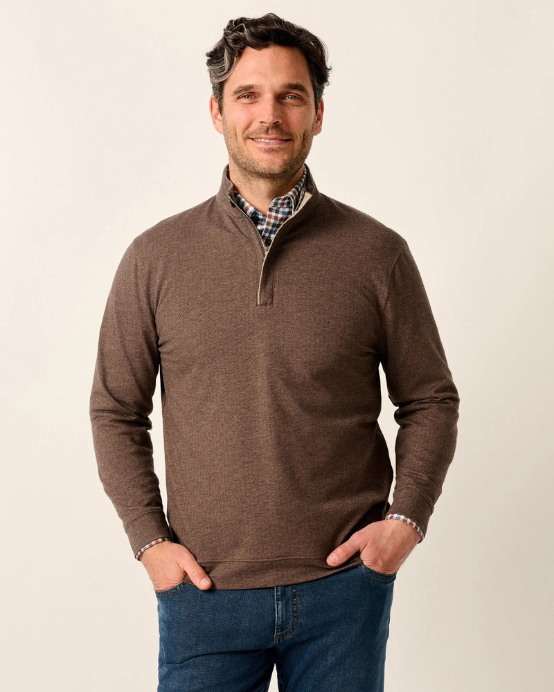 Johnnie O Rubin 1/4 Zip Sweater Bison