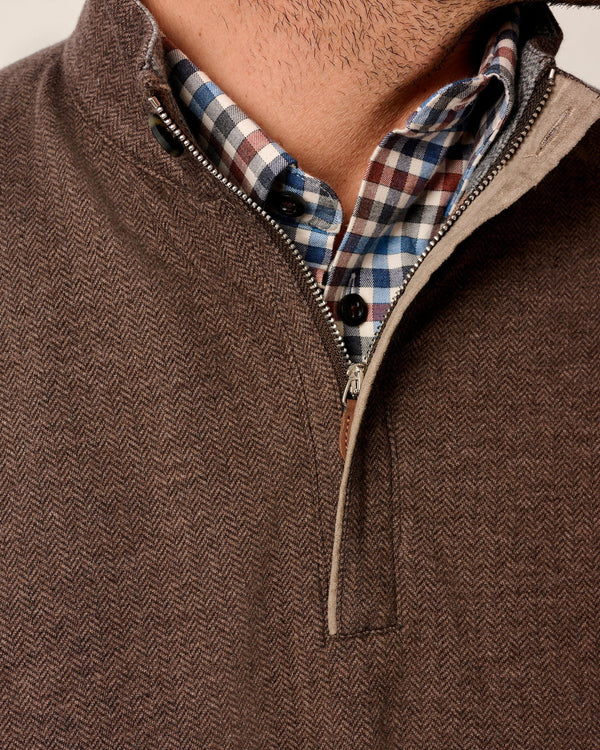 Johnnie O Rubin 1/4 Zip Sweater Bison