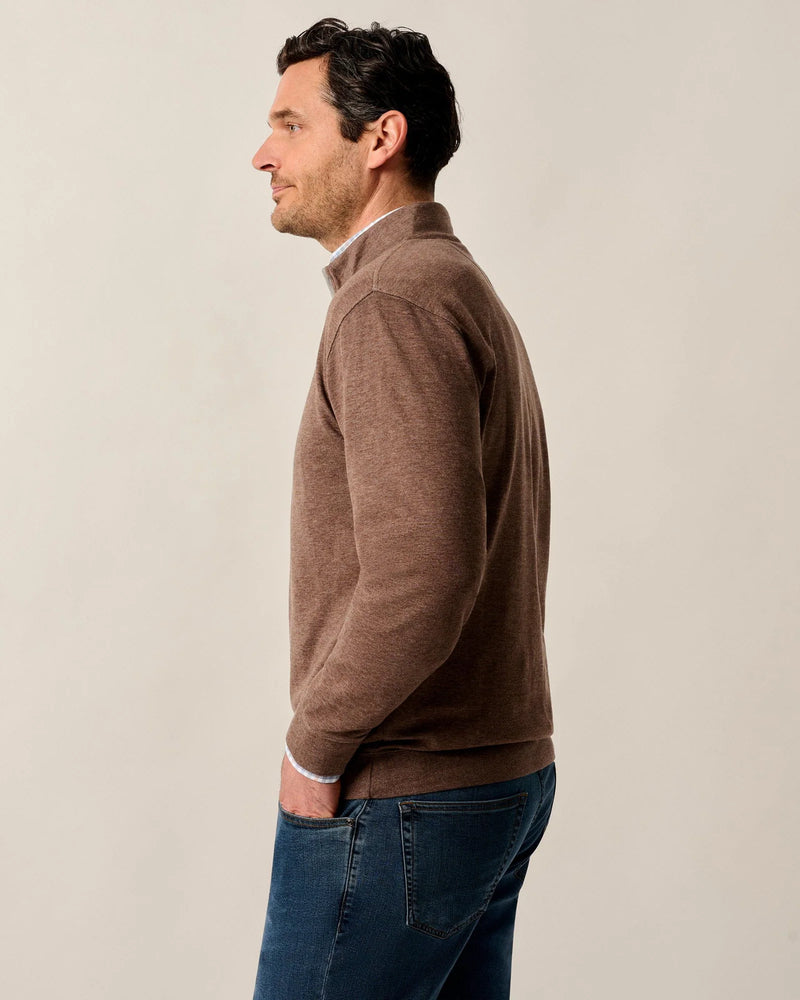 Johnnie O Sully 1/4 Zip Sweater Grizzly