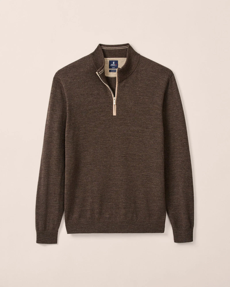 Johnnie O Raynor 1/4 Zip Sweater Cocoa