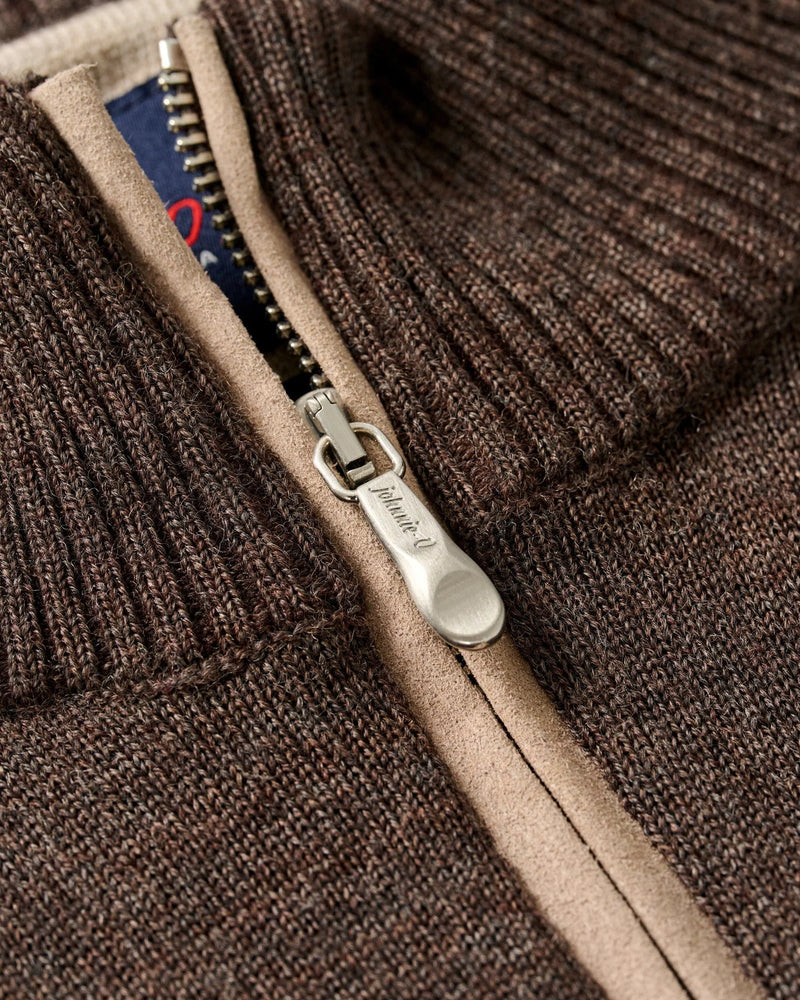 Johnnie O Raynor 1/4 Zip Sweater Cocoa