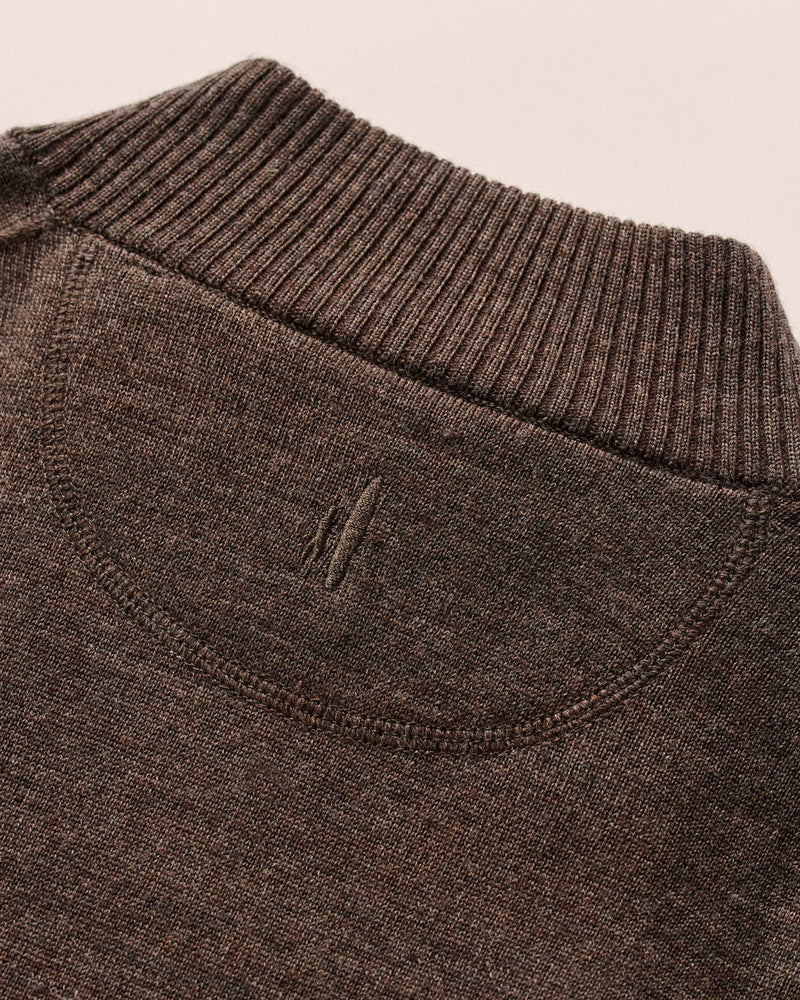 Johnnie O Raynor 1/4 Zip Sweater Cocoa