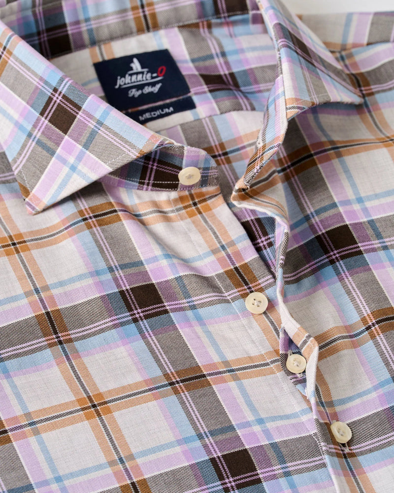 Johnnie O Top Shelf Rilling Light Grey Check Shirt