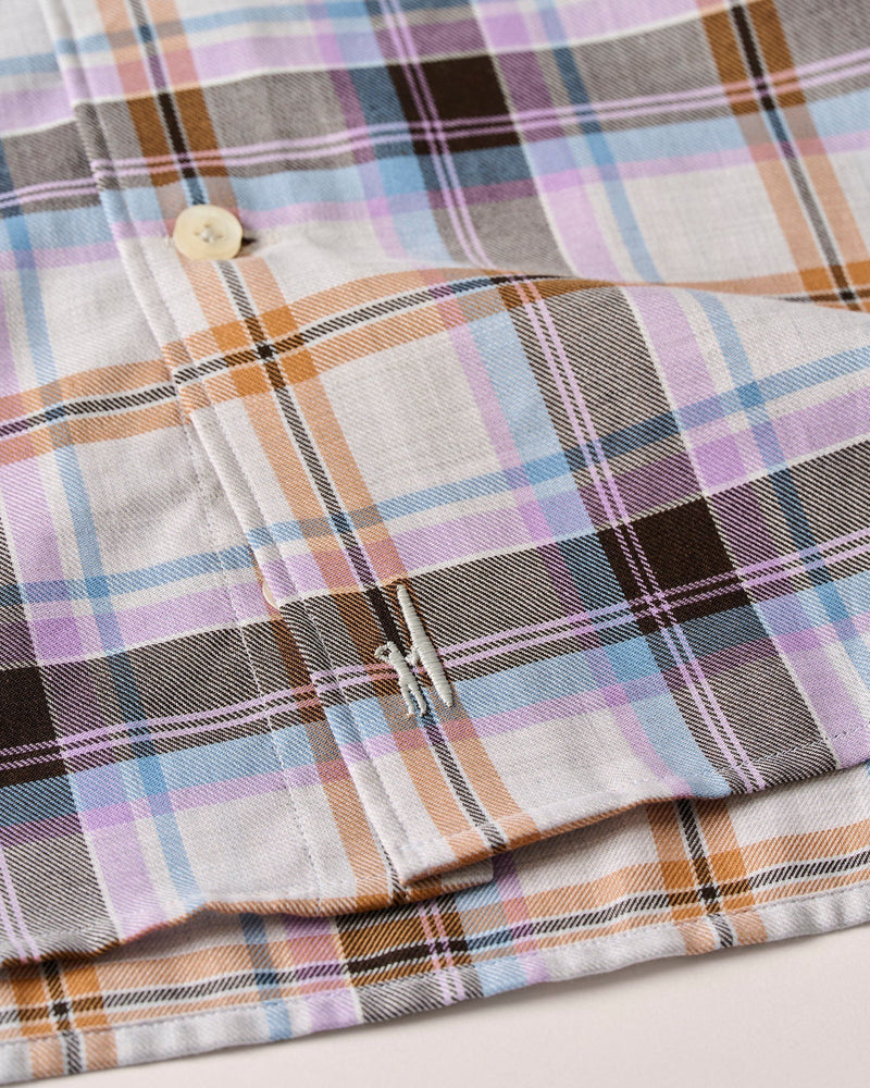 Johnnie O Top Shelf Rilling Light Grey Check Shirt