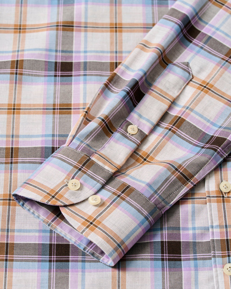 Johnnie O Top Shelf Rilling Light Grey Check Shirt