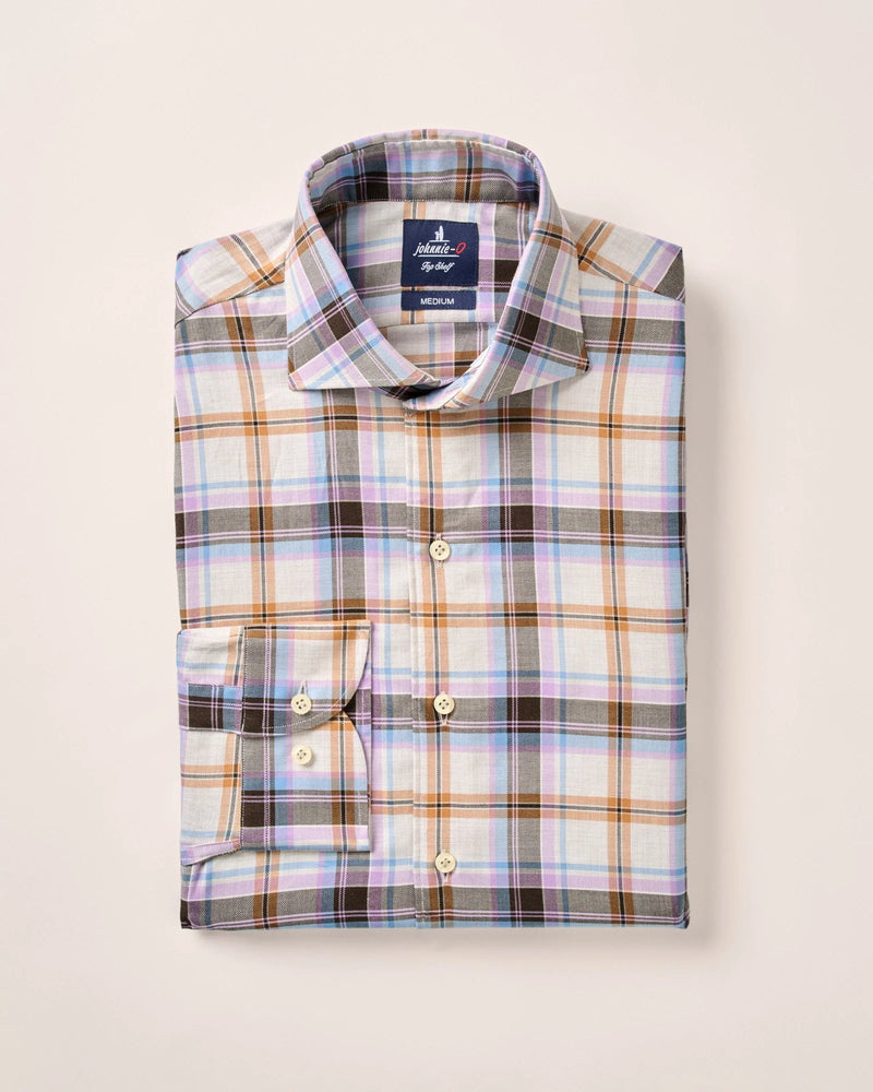 Johnnie O Top Shelf Rilling Light Grey Check Shirt