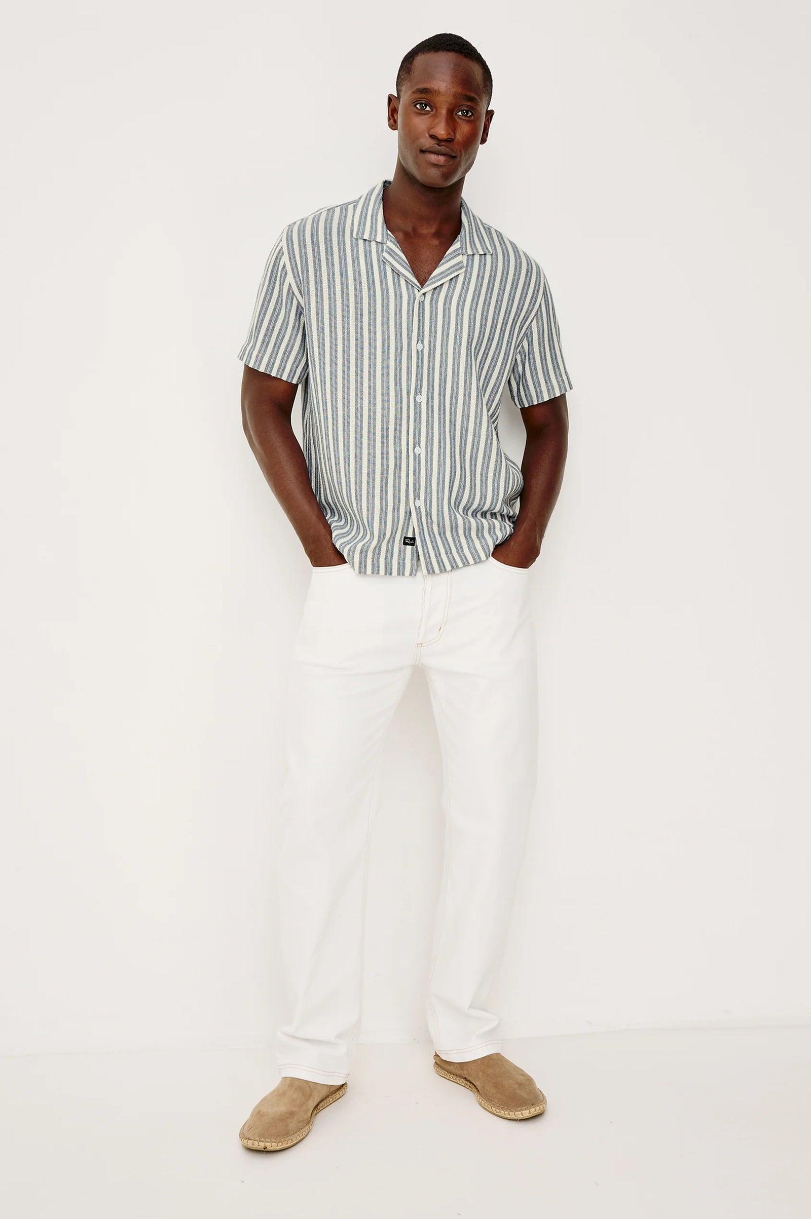 Rails Fielder Marine White Stripe Shirt – Newman's Menswear